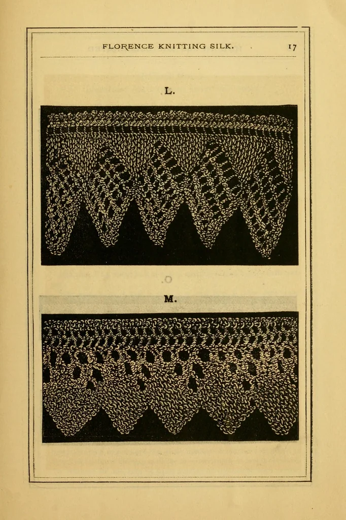 An illustration from How to use Florence knitting silk, 1880, leaf 21