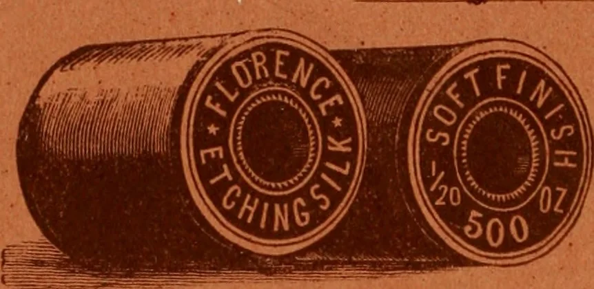 An illustration from How to use Florence knitting silk, 1883, leaf 1