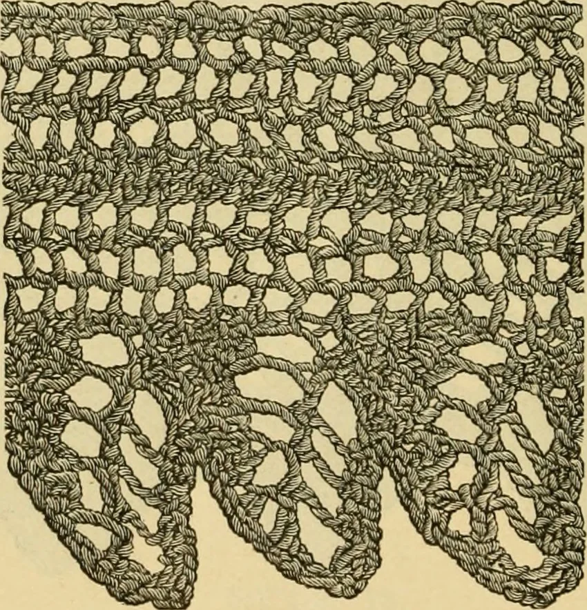 An illustration from How to use Florence knitting silk, 1883, leaf 27