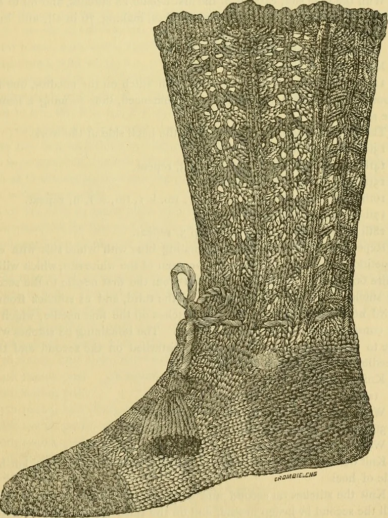 An illustration from How to use Florence knitting silk, 1883, leaf 58