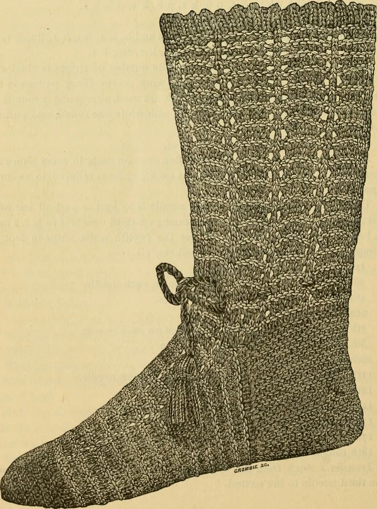 An illustration from How to use Florence knitting silk, 1883, leaf 61