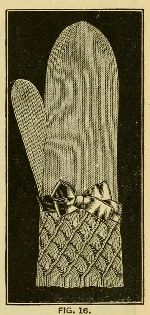 An illustration from How to use Florence knitting silk .., 1885, leaf 21