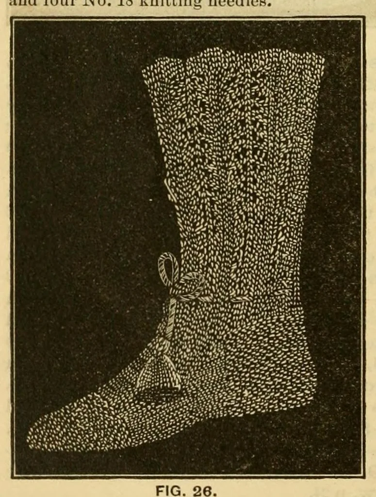 An illustration from How to use Florence knitting silk .., 1885, leaf 38