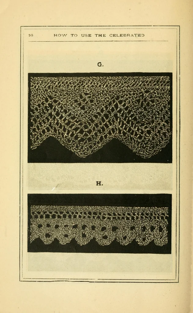 An illustration from How to use Florence knitting silk, 1880, leaf 20