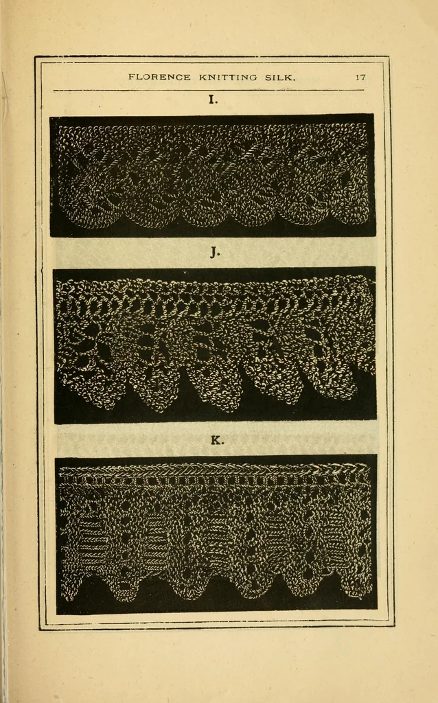 An illustration from How to use Florence knitting silk, 1880, leaf 21
