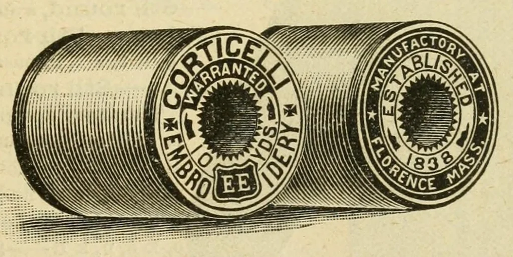 An illustration from How to use Florence knitting silk .., 1886, leaf 27