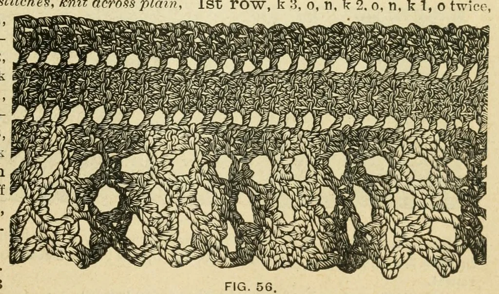 An illustration from How to use Florence knitting silk .., 1886, leaf 67