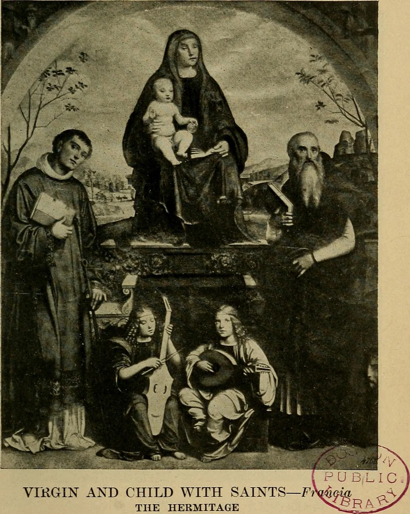An illustration from How to visit the great picture galleries, 1911, leaf 244