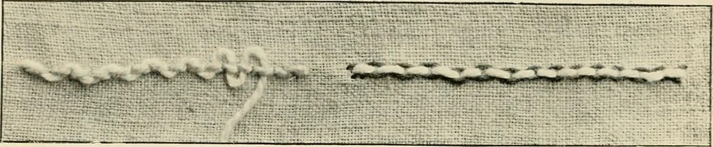 An illustration from How to work embroidery stitches; a practical method with 69 illustrations, 1909, leaf 13