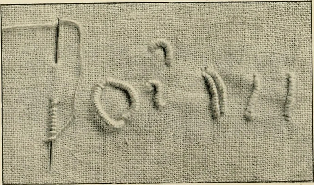 An illustration from How to work embroidery stitches; a practical method with 69 illustrations, 1909, leaf 15