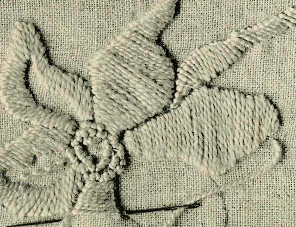 An illustration from How to work embroidery stitches; a practical method with 69 illustrations, 1909, leaf 22