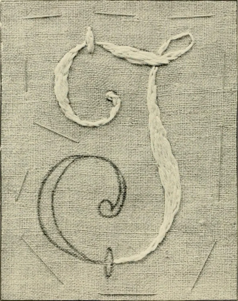 An illustration from How to work embroidery stitches; a practical method with 69 illustrations, 1909, leaf 23