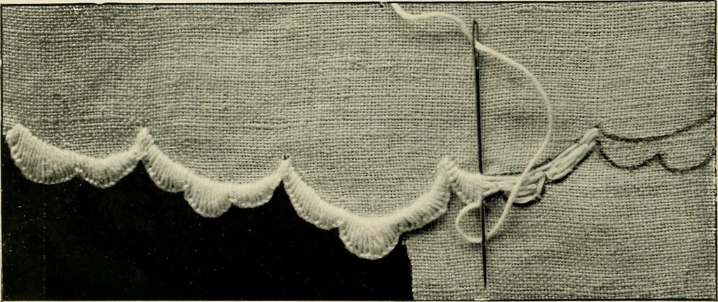 An illustration from How to work embroidery stitches; a practical method with 69 illustrations, 1909, leaf 27