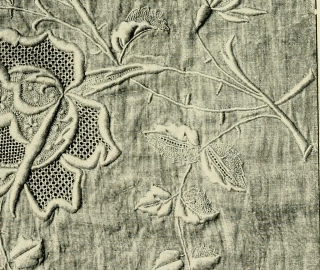 An illustration from How to work embroidery stitches; a practical method with 69 illustrations, 1909, leaf 28