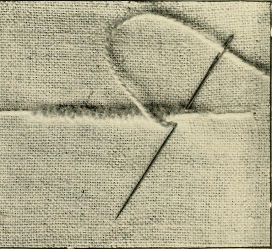 An illustration from How to work embroidery stitches; a practical method with 69 illustrations, 1909, leaf 9