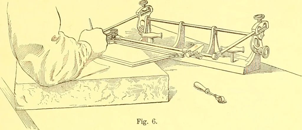 An illustration from How to work it; a manual for the use of the Ben Day rapid shading mediums and its registry attachments, 1913, leaf 16