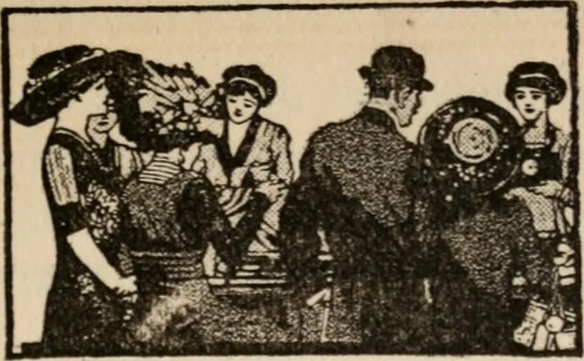 An illustration from How to write advertisements that sell; how to plan every step in your campaign--using sales points, schemes and inducements--how to write and lay out copy--choosing prospect lists and mediums--tests and records that increase returns; how 146 shrewd advertisers plan and place their copy, 1912, leaf 10