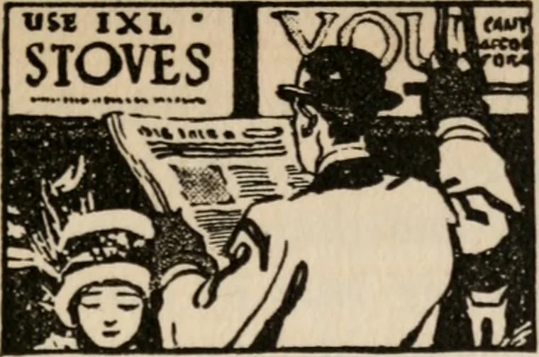 An illustration from How to write advertisements that sell; how to plan every step in your campaign--using sales points, schemes and inducements--how to write and lay out copy--choosing prospect lists and mediums--tests and records that increase returns; how 146 shrewd advertisers plan and place their copy, 1912, leaf 114