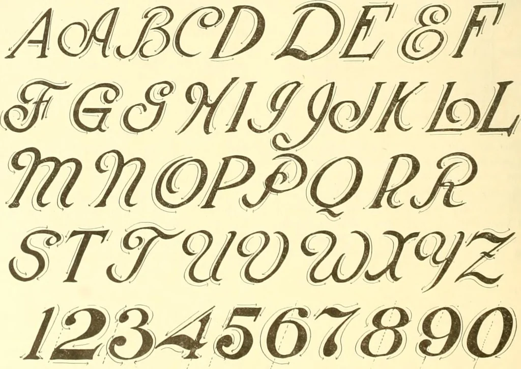 An illustration from How to write show cards, 1921, leaf 11