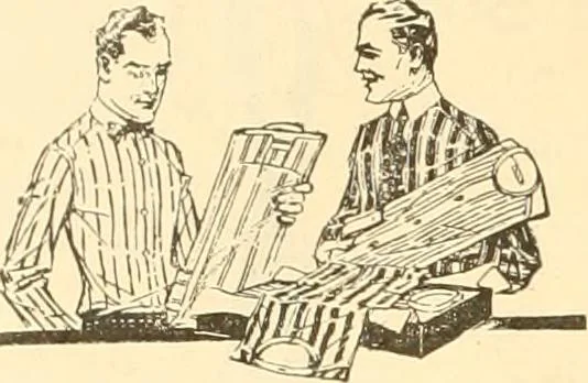 An illustration from How to write show cards, 1921, leaf 37