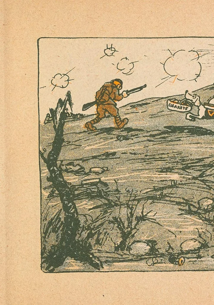 An illustration from How we won the war, 1919, leaf 17