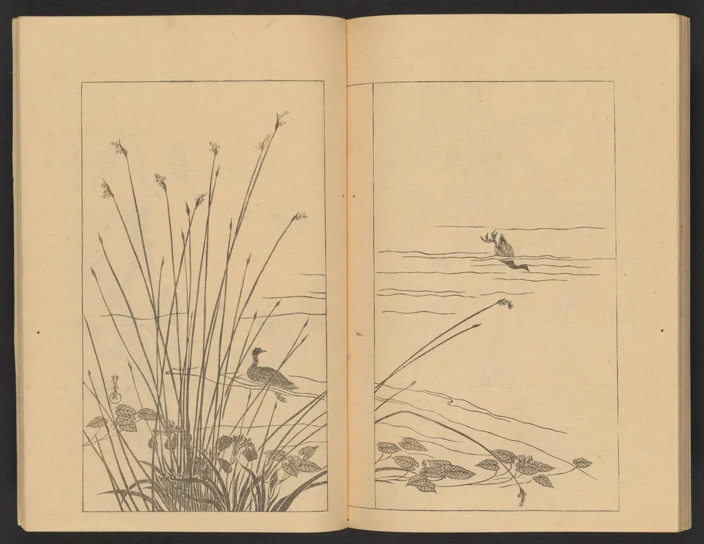 An illustration from Hōitsu Shōnin shinseki kagami, 1868, leaf 24