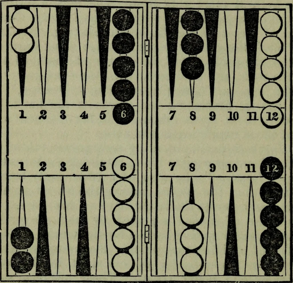 An illustration from Hoyle's games : containing all the modern methods of playing the latest and most fashionable games, 1875, leaf 111