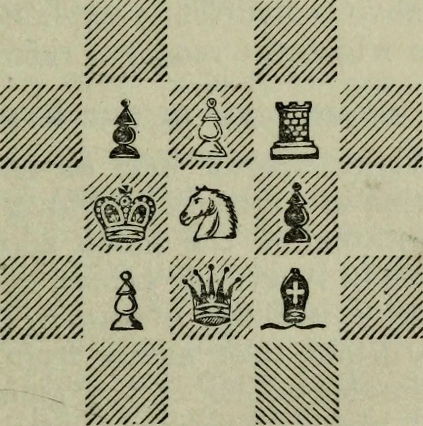 An illustration from Hoyle's games : containing all the modern methods of playing the latest and most fashionable games, 1875, leaf 242