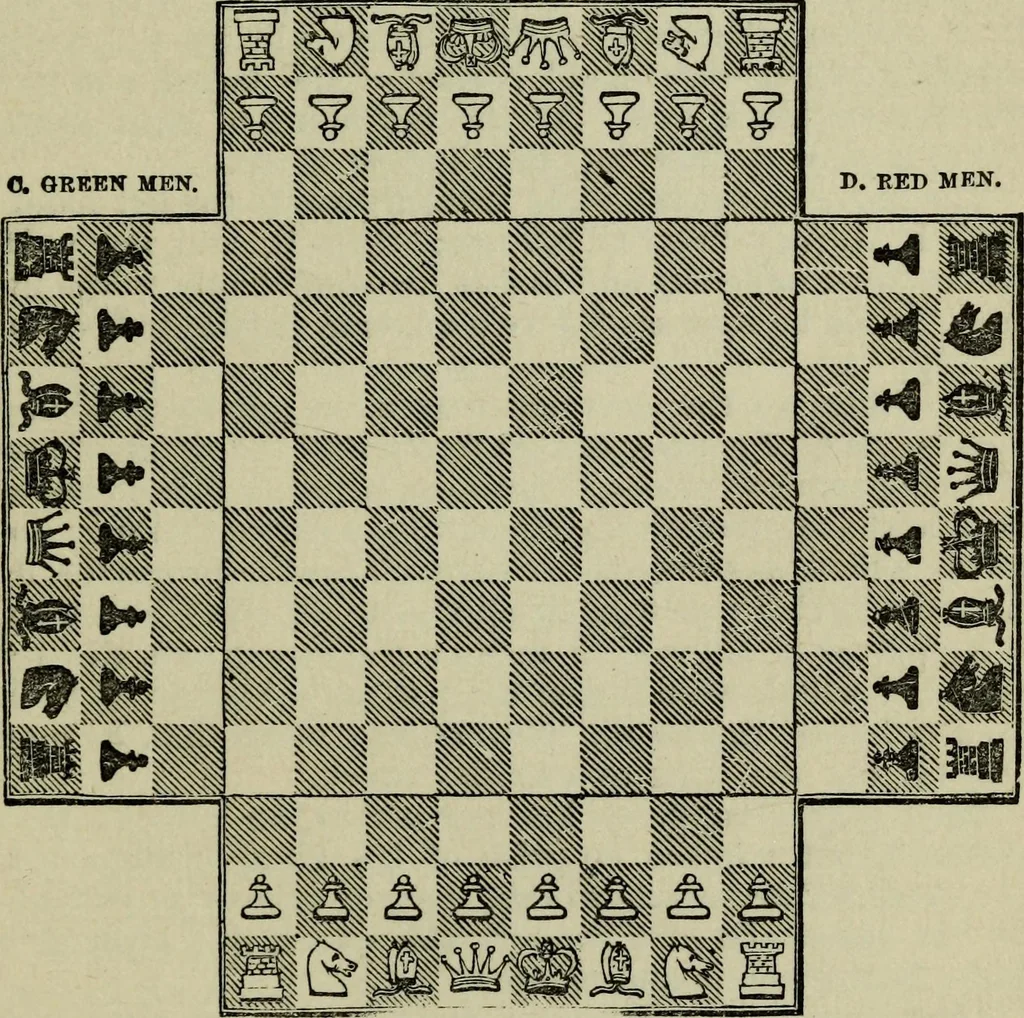 An illustration from Hoyle's games : containing all the modern methods of playing the latest and most fashionable games, 1875, leaf 332