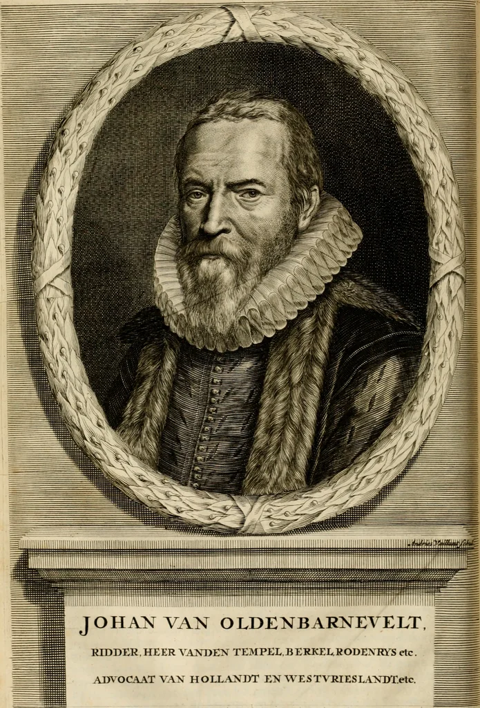 An illustration from Hugo de Groots Nederlandtsche jaerboeken en historien : sedert het jaer MDLV tot het jaer MDCIX : met De belegering der stadt Grol en den aenkleven des jaers MDCXXVII, als ook Het tractaet van de Batavische nu Hollandtsche Republyk, en De vrye zeevaert : met aenteeckeningen, voorts met het leven des schrijvers, twee volkomen registers, en veele koopere platen verciert, 1681, leaf 241