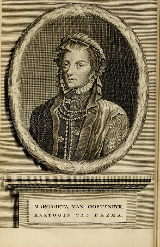 An illustration from Hugo de Groots Nederlandtsche jaerboeken en historien : sedert het jaer MDLV tot het jaer MDCIX : met De belegering der stadt Grol en den aenkleven des jaers MDCXXVII, als ook Het tractaet van de Batavische nu Hollandtsche Republyk, en De vrye zeevaert : met aenteeckeningen, voorts met het leven des schrijvers, twee volkomen registers, en veele koopere platen verciert, 1681, leaf 65