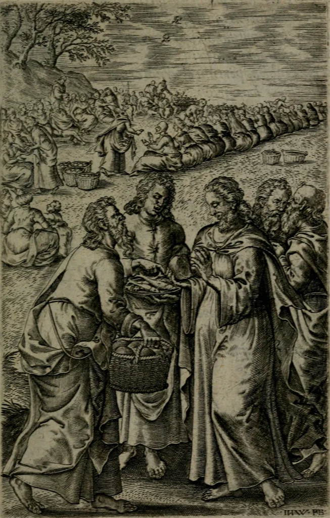 An illustration from Humanae salutis monumenta, 1581, leaf 102