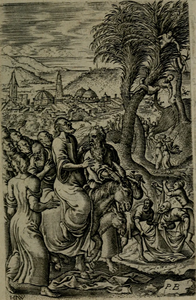 An illustration from Humanae salutis monumenta, 1581, leaf 106