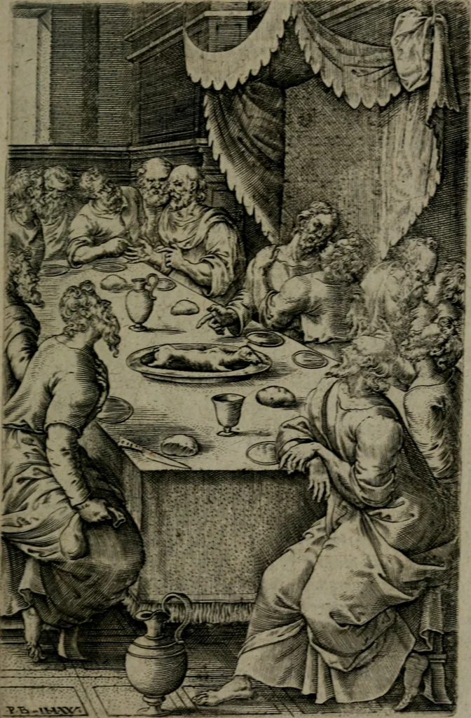 An illustration from Humanae salutis monumenta, 1581, leaf 108