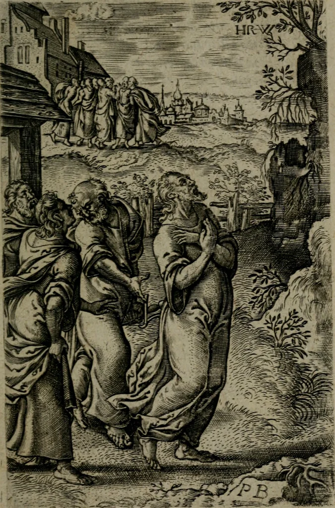 An illustration from Humanae salutis monumenta, 1581, leaf 110
