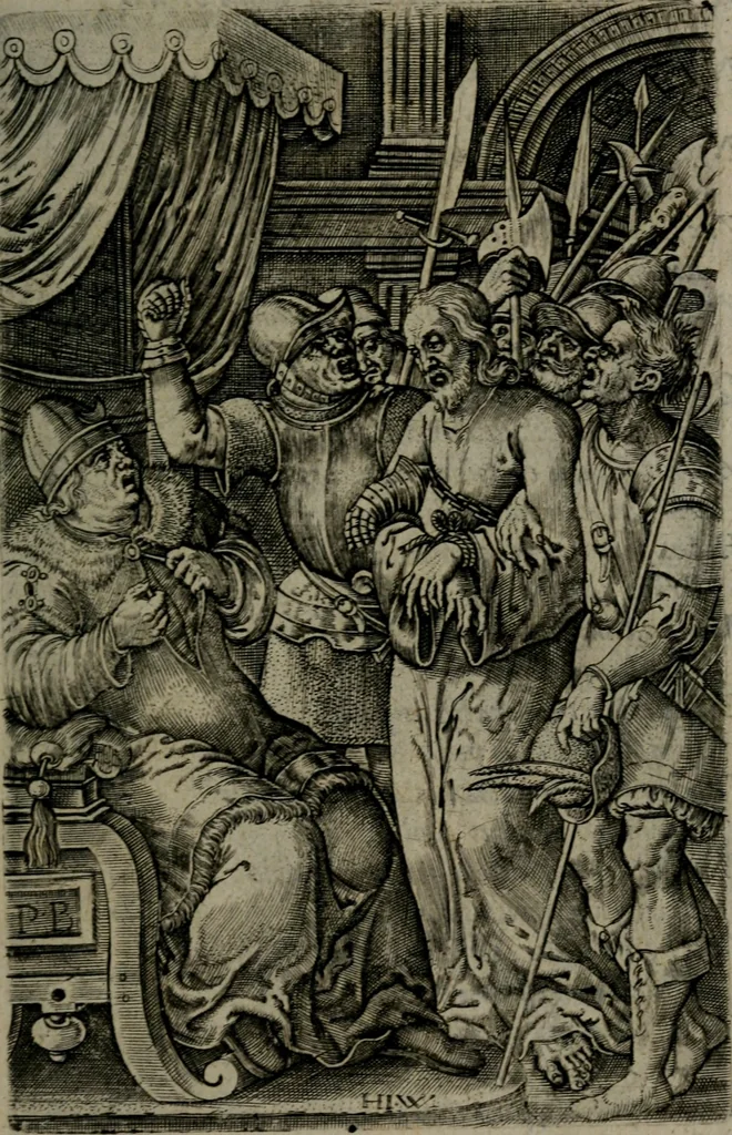 An illustration from Humanae salutis monumenta, 1581, leaf 116