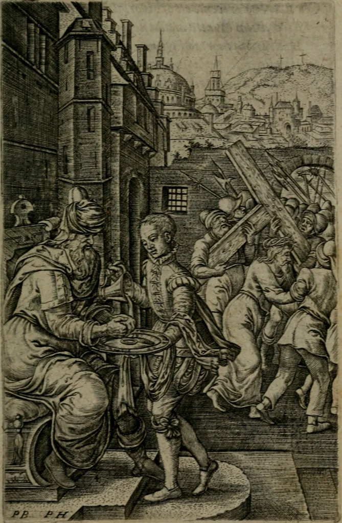 An illustration from Humanae salutis monumenta, 1581, leaf 126