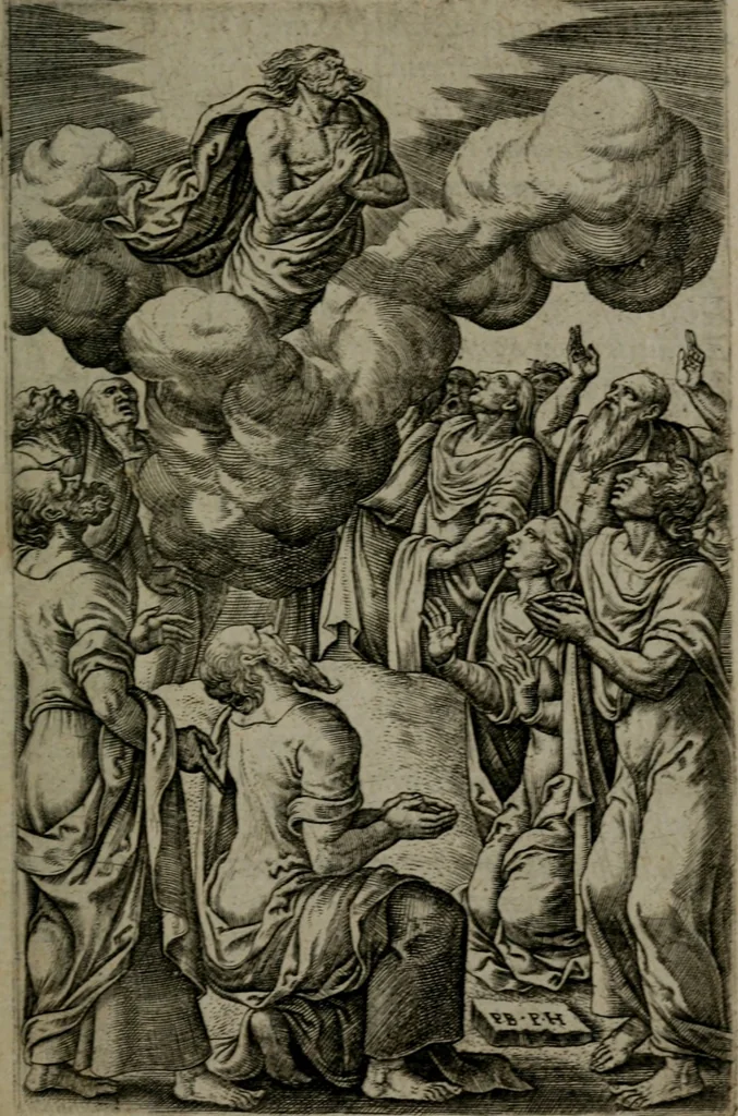 An illustration from Humanae salutis monumenta, 1581, leaf 138
