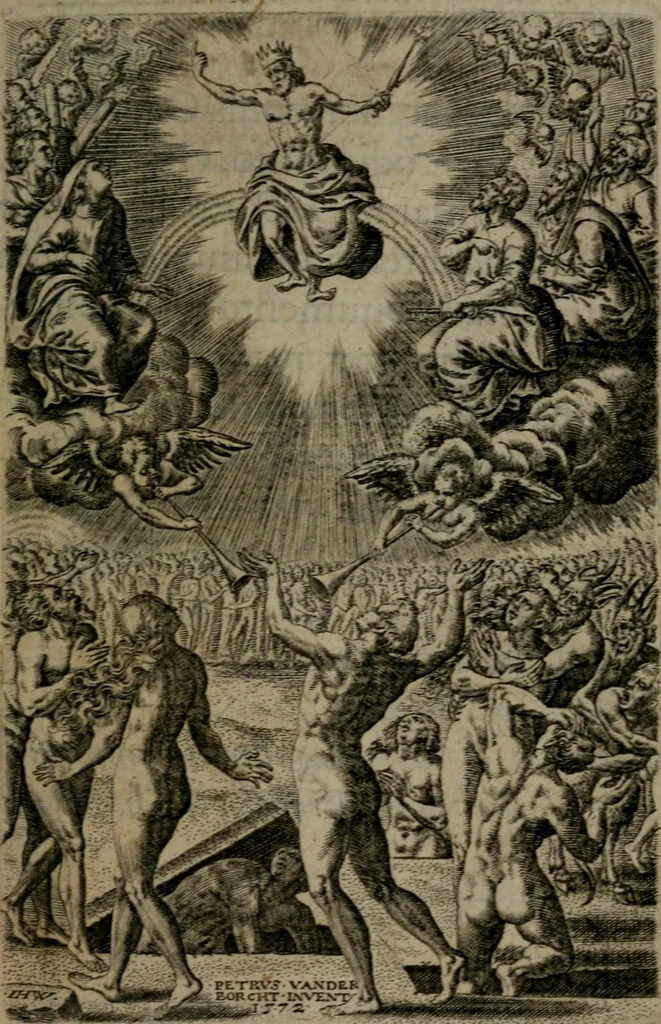 An illustration from Humanae salutis monumenta, 1581, leaf 146