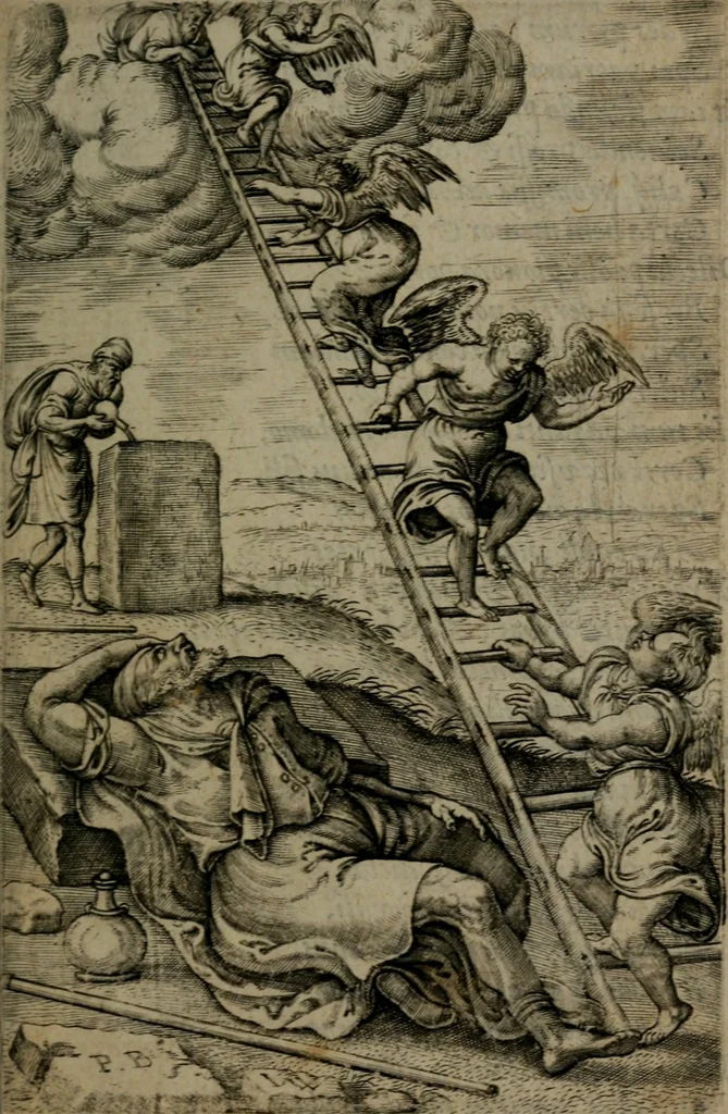 An illustration from Humanae salutis monumenta, 1581, leaf 20