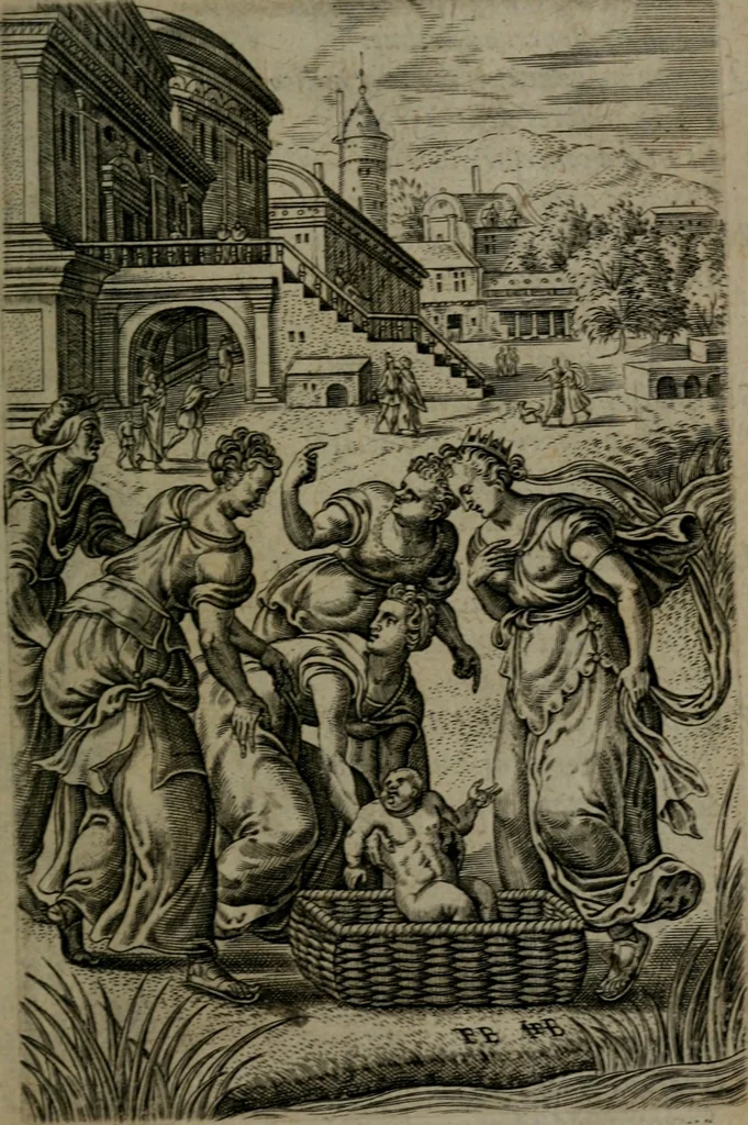 An illustration from Humanae salutis monumenta, 1581, leaf 24