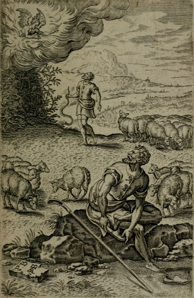 An illustration from Humanae salutis monumenta, 1581, leaf 28