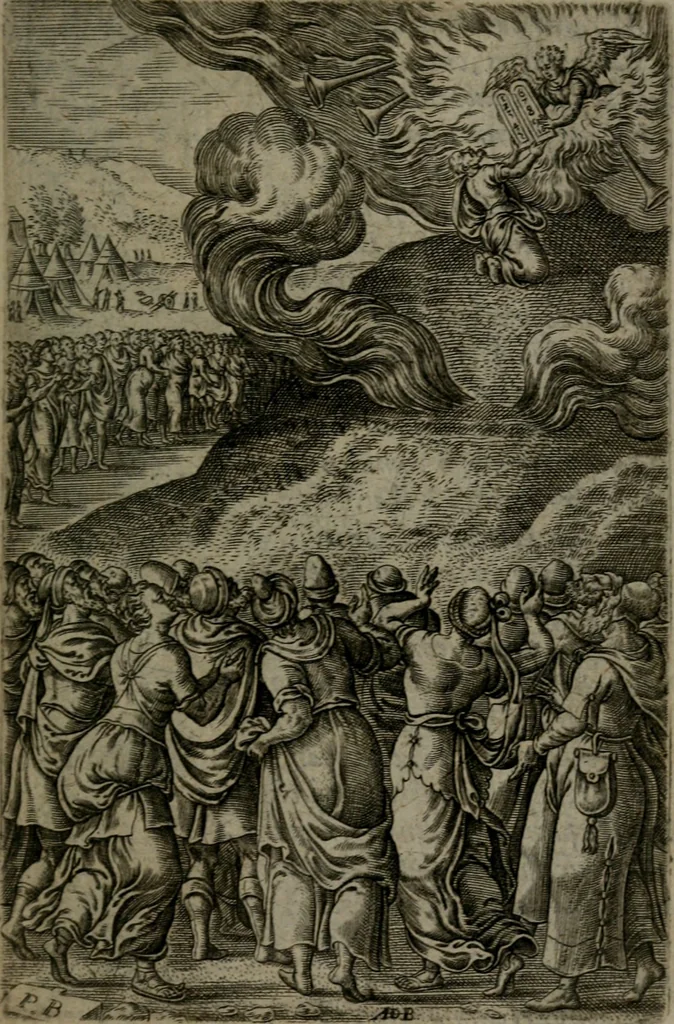 An illustration from Humanae salutis monumenta, 1581, leaf 34