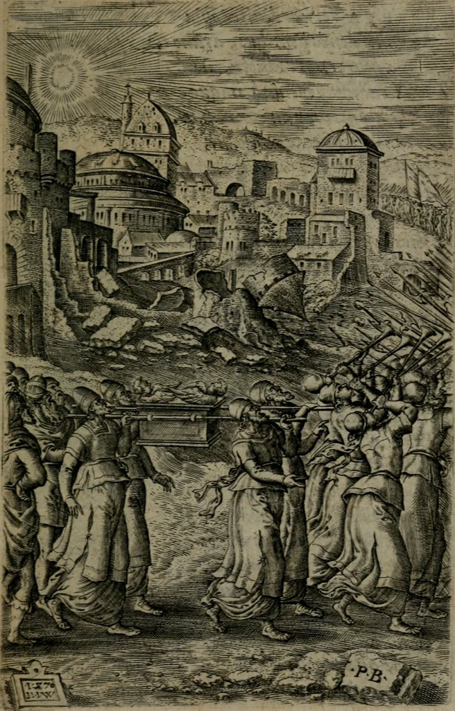 An illustration from Humanae salutis monumenta, 1581, leaf 40