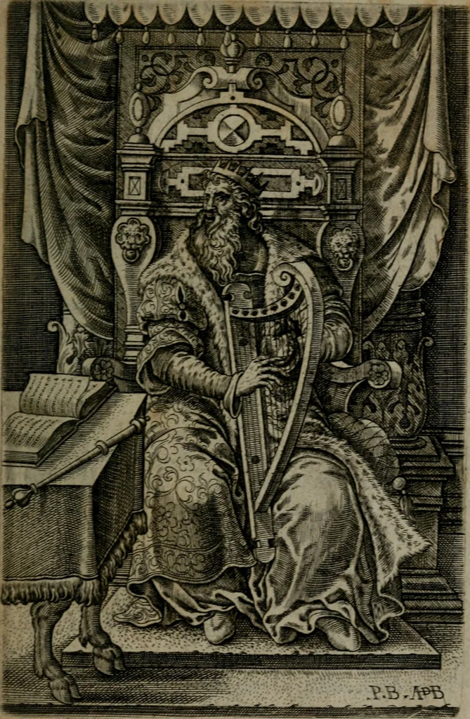 An illustration from Humanae salutis monumenta, 1581, leaf 52
