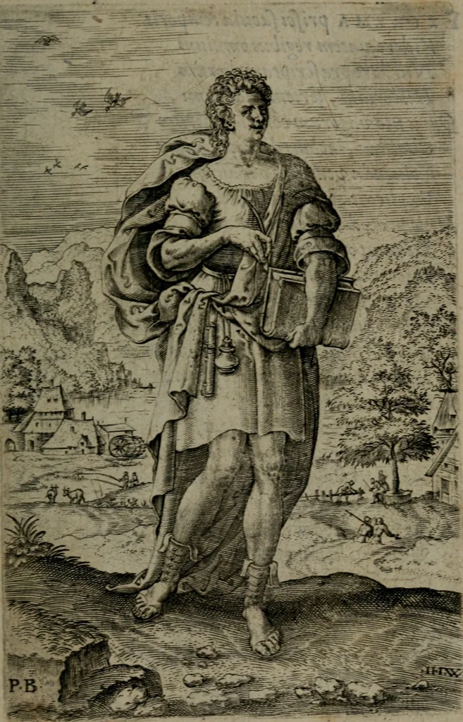 An illustration from Humanae salutis monumenta, 1581, leaf 58