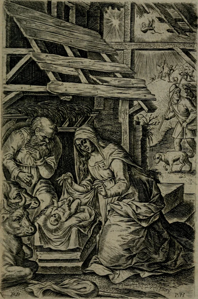 An illustration from Humanae salutis monumenta, 1581, leaf 80