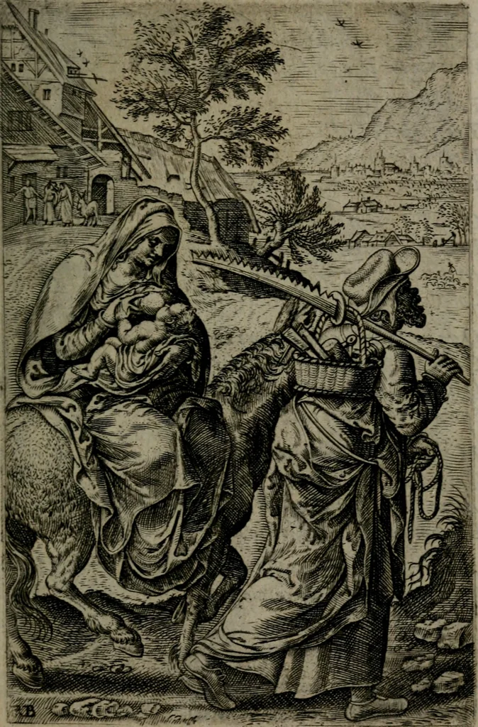 An illustration from Humanae salutis monumenta, 1581, leaf 86