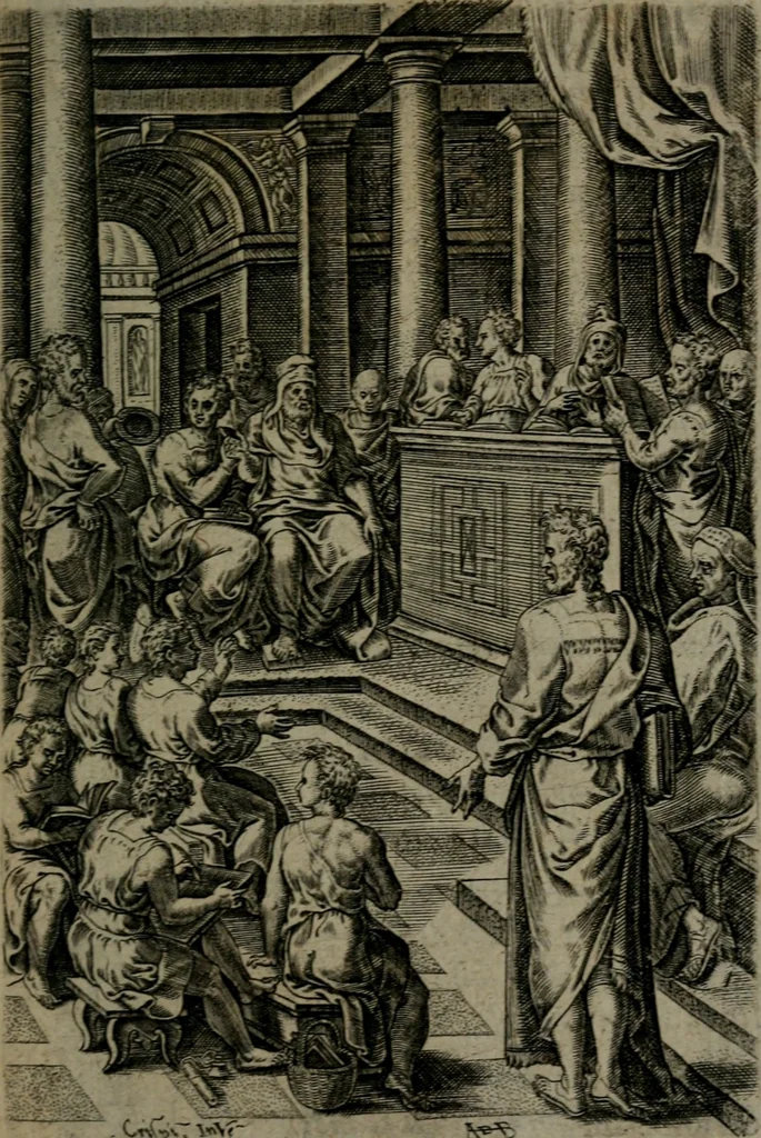 An illustration from Humanae salutis monumenta, 1581, leaf 88