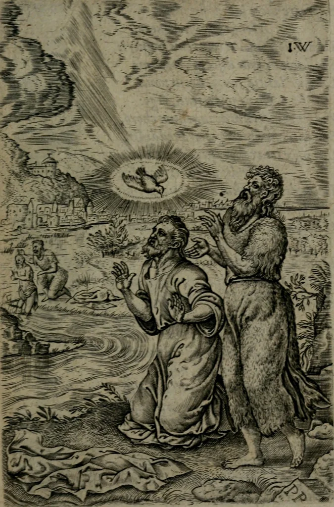 An illustration from Humanae salutis monumenta, 1581, leaf 92
